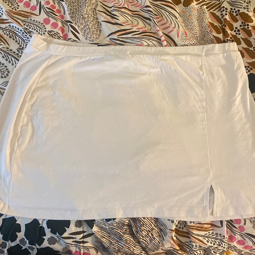 White Plus Size Tennis Skirt